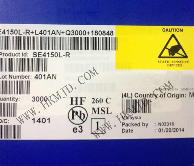RF IC《SE4150L》 SiGe RF 接收器 GPS 1575.42MHz PCB，表面貼裝