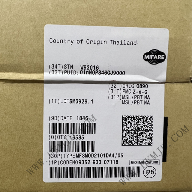出售NXP射頻IC MF3MOD2101DA4/05 RFID 應(yīng)答器 IC 13.56MHz ISO 14443，MIFARE UART MOA4