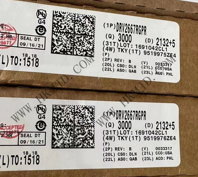 供應(yīng)PMIC DRV2667RGPR DRV2667 電機驅(qū)動器 功率 MOSFET