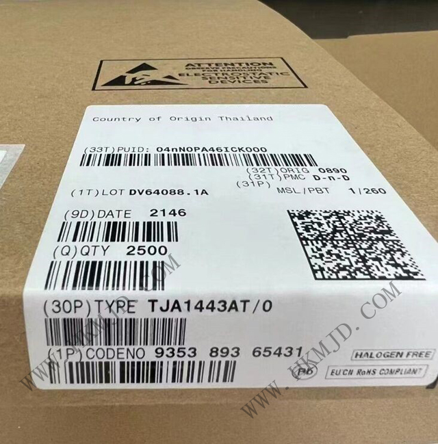 （分銷(xiāo)NXP）CAN 接口IC TJA1443AT、TJA1443AT/0Z 帶睡眠模式的高速 CAN 收發(fā)器