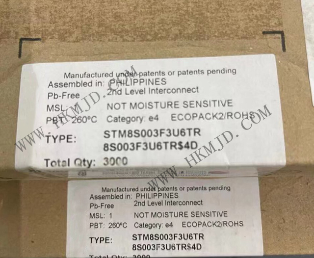 供應(yīng)8位微控制器 STM8S003F3U6TR 具有8 KB Flash、16 MHz CPU和集成EEPROM