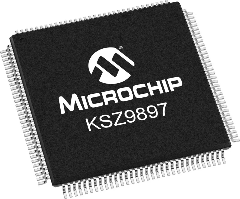 全新Microchip以太網(wǎng)產(chǎn)品 KSZ9897STXI 7 端口千兆以太網(wǎng)交換機(jī)，支持 SGMII/RGMII/MII/RMII