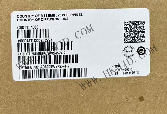 亞德諾(ADI) AD8205WYRZ AD8205 單電源差動放大器，提供8引腳SOIC封裝