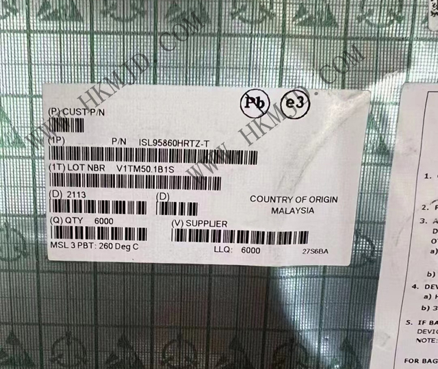 ISL95860HRTZ 一款多相3+0核心控制器（ IMVP9、32TQFN）